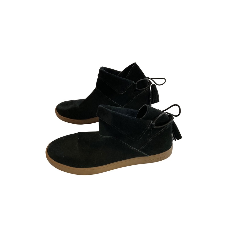 Koolaburra by UGG Ankle Boots Women 7 Black Suede Tassel Fringe 1092579